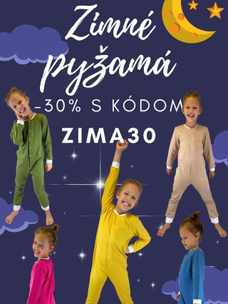 Využite zľavu 30% na kvalitné zimné pyžamká ušité na Slovensku 😊 Nájdeš ich len na PIPPER.SK #pyzamka #predeti #predeticky...